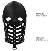 Черная маска-шлем Leather Male Mask - фото, цены