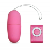Розовое виброяйцо с пультом управления - 7 см. - фото, цены