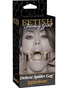 Золотистый расширитель для рта Gold Deluxe Spider Gag - фото, цены