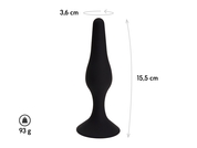 Черная анальная пробка Gravity - 15,5 см. - фото, цены