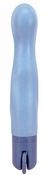 Голубой вибромассажёр с поворотным колёсиком Magic Dial - 19,5 см. - фото, цены