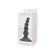 Чёрная анальная пробка-ёлочка Domino Ass Punisher Silicone - 9,5 см. - фото, цены