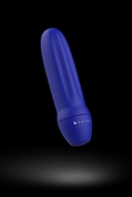 Синяя рельефная вибропуля Bmine Basic Reflex - 7,6 см. - фото, цены