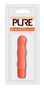 Оранжевый вибромассажёр с рельефом Pure 3.5inch Vibrator Orange - 9 см. - фото, цены