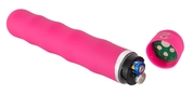 Розовый вибратор Deep Vibrations - 21 см. - фото, цены
