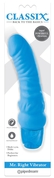 Голубой вибромассажер Classix Mr. Right Vibrator - 18,4 см. - фото, цены