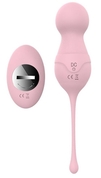 Нежно-розовые вагинальные шарики Vava с пультом ду - фото, цены