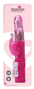Ярко-розовый ротатор-кролик Rotating Rabbit Vibe - 22 см. - фото, цены