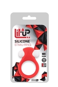 Красное эрекционное кольцо Lit-up Silicone Stimu Ring 2 - фото, цены