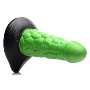 Зеленый фантазийный фаллоимитатор Reptile Thick Scaly Silicone Dildo - 19,1 см. - фото, цены