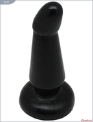 Чёрная анальная пробка с загнутым кончиком - 13 см. - фото, цены