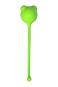 Зеленый силиконовый вагинальный шарик A-Toys с ушками - фото, цены