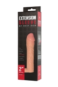 Телесная насадка-удлинитель Extension sleeve с подхватом - 17 см. - фото, цены