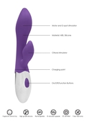 Фиолетовый вибратор Alexis с 10 режимами вибрации - 20 см. - фото, цены