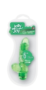 Зелёный гелевый вибраторJELLY Joy 6inch 10 Rhythms Green - 15 см. - фото, цены