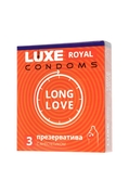 Презервативы с продлевающим эффектом Luxe Royal Long Love - 3 шт. - фото, цены