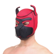 Красная неопреновая БДСМ-маска Puppy Play - фото, цены
