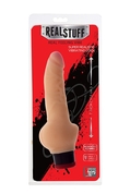 Телесный вибратор-реалистик с расширенным основанием Realstuff 7inch Vibrator - 17,8 см. - фото, цены