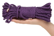 Фиолетовая веревка для связывания Want to Play? 10m Silky Rope - 10 м. - фото, цены