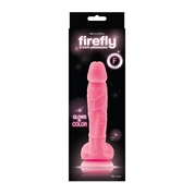 Розовый фаллоимитатор, светящийся в темноте, Firefly 5 Pleasures Dildo - 17 см. - фото, цены