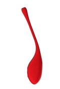 Красный вагинальный шарик Metis на шнурке с кристаллом - фото, цены