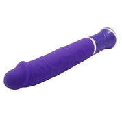 Фиолетовый силиконовый вибратор Ecstasy Rowdy Dong - 21,4 см. - фото, цены