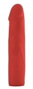 Красный страпон Deluxe Silicone Strap On 10 Inch - 25 см. - фото, цены