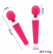 Розовый жезловый вибратор - 19,5 см. - фото, цены