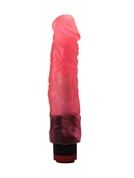 Рельефный розовый вибратор-реалистик - 19,5 см. - фото, цены