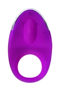 Фиолетовое перезаряжаемое виброкольцо с ресничками Jos Rico - фото, цены