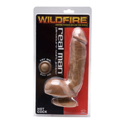 Темнокожий фаллоимитатор Wildfire Real Man Jel-Lee Hot Cock Dark - 20 см. - фото, цены
