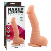 Телесный реалистичный фаллоимитатор Naked Legend на присоске - 19,5 см. - фото, цены