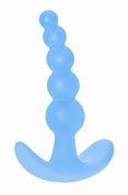 Голубая анальная пробка Bubbles Anal Plug - 11,5 см. - фото, цены
