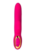Розовый вибратор с подогревом для двойной стимуляции Jos Nega - 22 см. - фото, цены