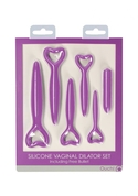 Набор фиолетовых вагинальных расширителей с вибропулей Silicone Vaginal Dilator Set - фото, цены