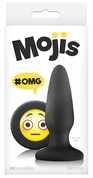 Черная силиконовая пробка среднего размера Emoji Omg - 10,2 см. - фото, цены