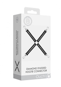 Черный крестообразный фиксатор Diamond Studded Hogtie - фото, цены