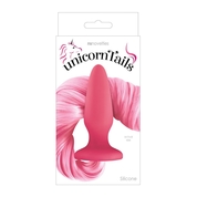 Розовая анальная пробка с нежно-розовым хвостом Unicorn Tails Pastel Pink - фото, цены