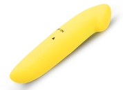Желтый двусторонний мини-вибратор - 12,5 см. - фото, цены