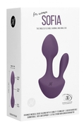 Фиолетовый анально-вагинальный вибратор Sofia - 13 см. - фото, цены