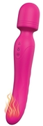 Ярко-розовый жезловый вибратор Heating Bodywand с нагревом - 23,2 см. - фото, цены