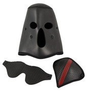Черная маска-шлем с перфорацией - фото, цены