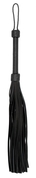 Черная многохвостая гладкая плеть Heavy Leather Tail Flogger - 76 см. - фото, цены