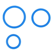 Набор из 3 синих эрекционных колец «Оки-Чпоки» - фото, цены