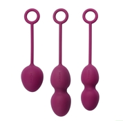 Набор фиолетовых вагинальных шариков Nova Ball со смещенным центром тяжести - фото, цены