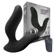 Черный вибромассажер простаты 3,5’’ Remote Control Curve P-spot Massager - 12 см. - фото, цены