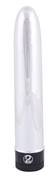 Серебристый классический вибратор Silver Lover - 19 см. - фото, цены