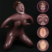 Темнокожая секс-кукла с реалистичными вставками Cowgirl Style Love Doll - фото, цены