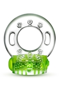 Зеленое эрекционное виброкольцо Arouser Vibrating C-Ring - фото, цены