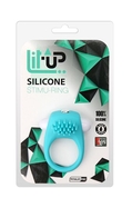 Голубое эрекционное кольцо с щеточкой Lit-up Silicone Stimu Ring 5 - фото, цены